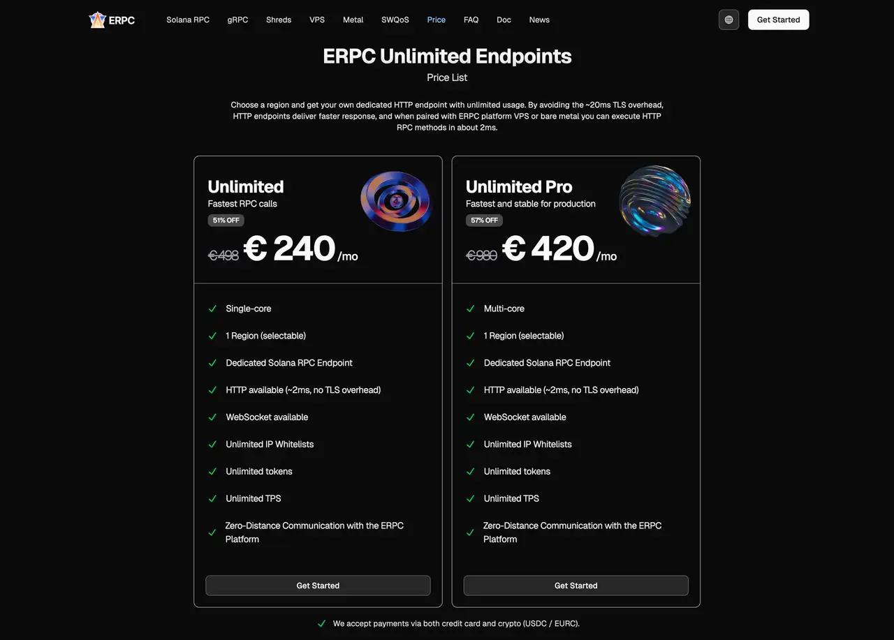 ERPC Unlimited Endpoints Pricing