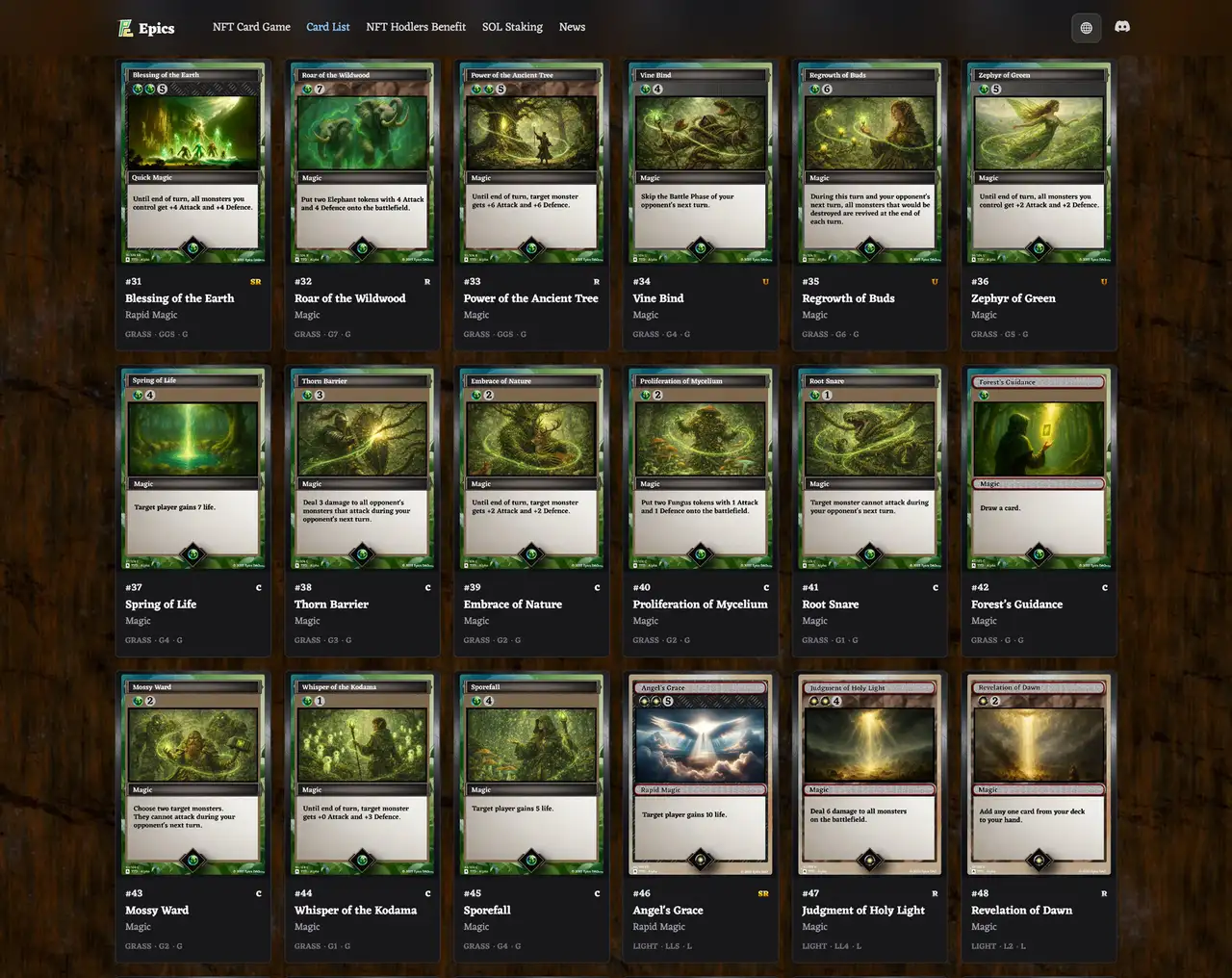 Buidlers Guild Grass Magic Cards