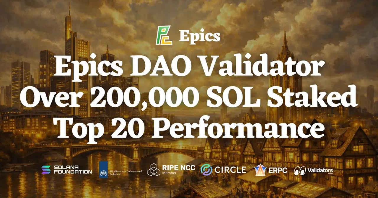 Epics DAO Validator Powering ERPC's SWQoS Infrastructure Surpasses 200,000 SOL Staked — Achieves TOP 20 in Shinobi Performance Pool and Pushes for Higher