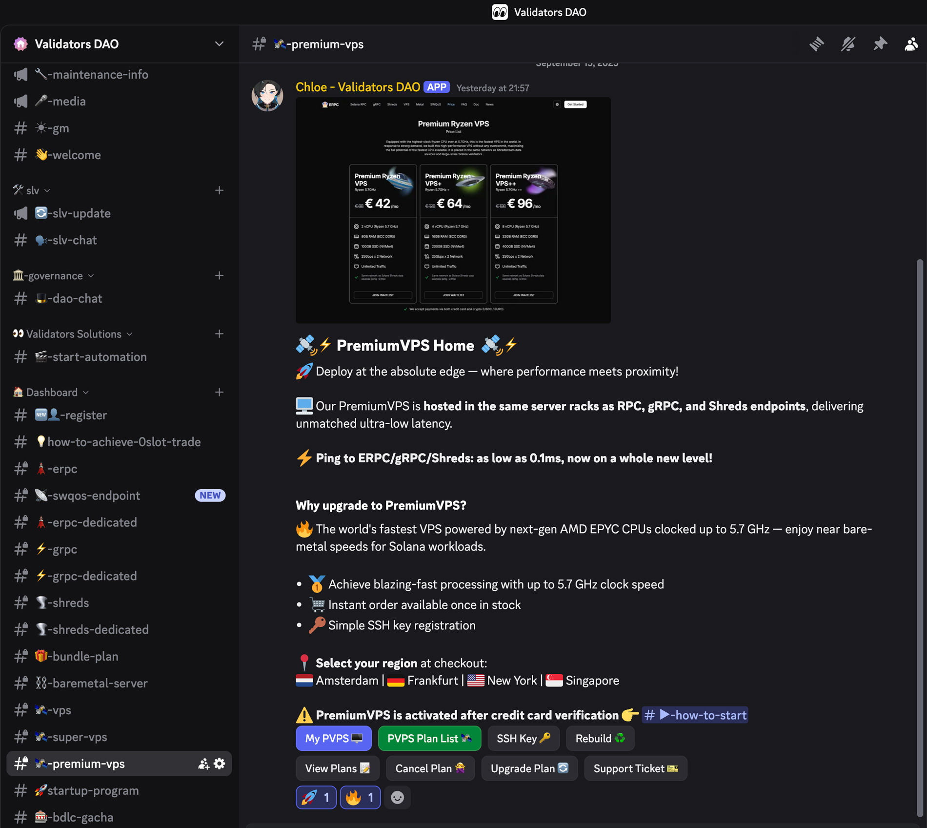 Discord Premium VPS Dashboard