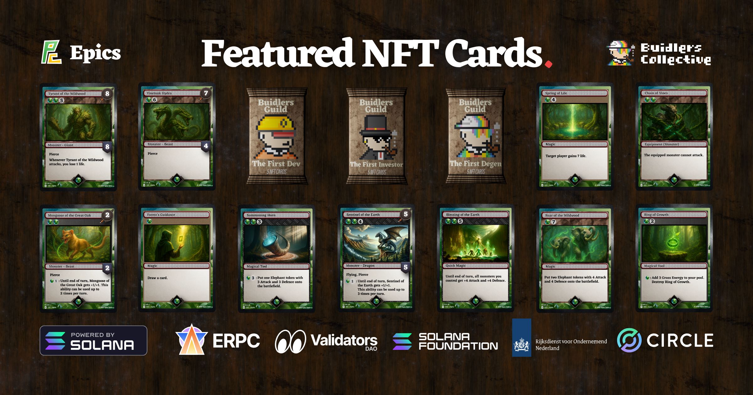 Epics DAO Releases Featured Solana NFT Cards of Grass Attribute from Alpha Series
