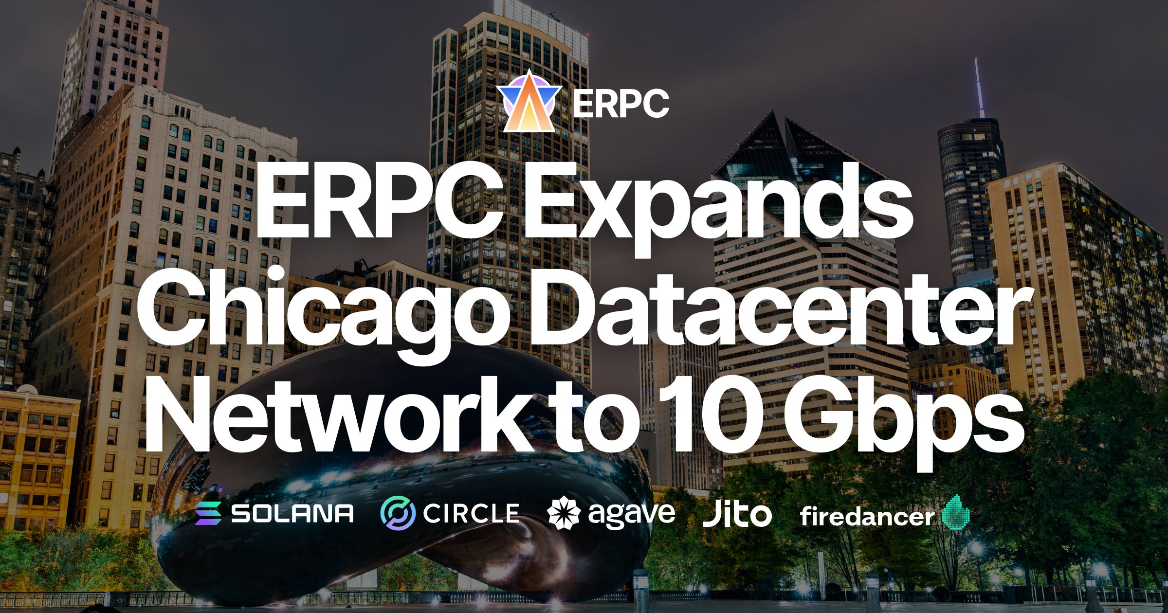 ERPC Expands Chicago Datacenter Network to 10 Gbps. Optimizing Connectivity from the U.S. Midwest to the West Coast through Solana DoubleZero CHI–SLC–LAX Dedicated Lines